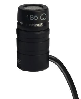 CARDIOID CONDENSER LAPEL MICROPHONE WITH 4’ (1.2M) ATTACHED CABLE, BELT-CLIP PREAMP WITH XLR