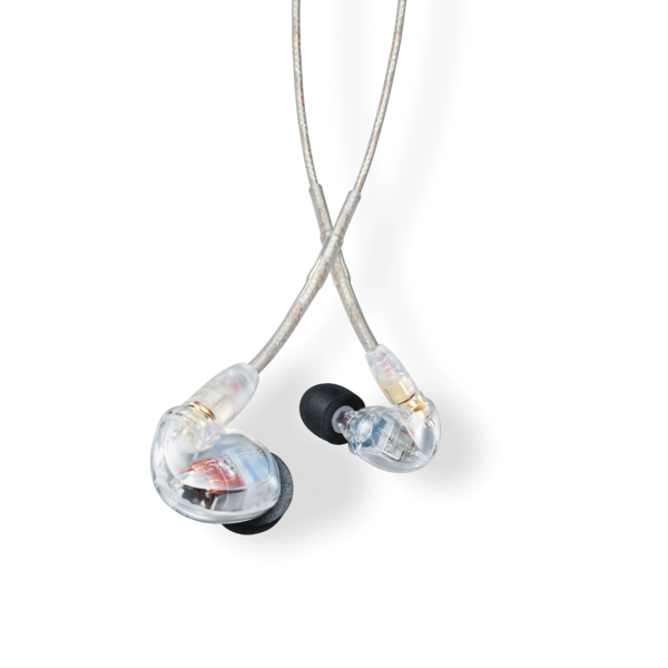 SOUND ISOLATING DUAL DRIVER EARPHONE WITH DETACHABLE CABLE AND FORMABLE WIRE (CLEAR)