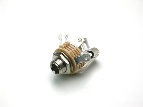 1/4" Stereo 3 Conductor Jack w/Nut & Washer, Double Closed Circuit - Bulk