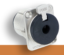 E Series 1/4" / 3 Conductor Stereo Locking Jack, Nickel Finish / Bulk