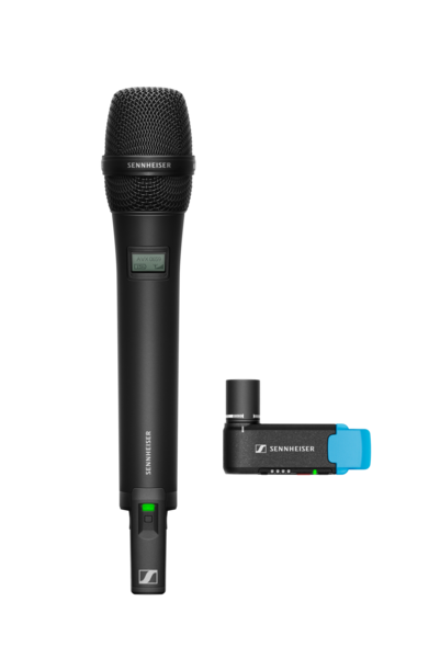 CAMERA HANDHELD WIRELESS, EKP AVX RCVR, SKM AVX-S W/ MUTE SWITCH AND MMD 835-1 CAPSULE, BA10 BATTERY