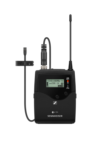 PORTABLE LAPEL WIRELESS SYSTEM INCLUDES (1) SK 500 G4 BODYPACK, (1) MKE 2 GOLD LAVALIER MICROPHONE