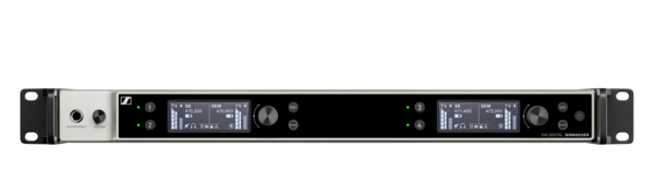 4CH EWDX DANTE WIRELESS RECEIVER, 1RU, INTEGRATED ANTENNA SPLITTER (UP TO 4 EW-DX EM4), AES256