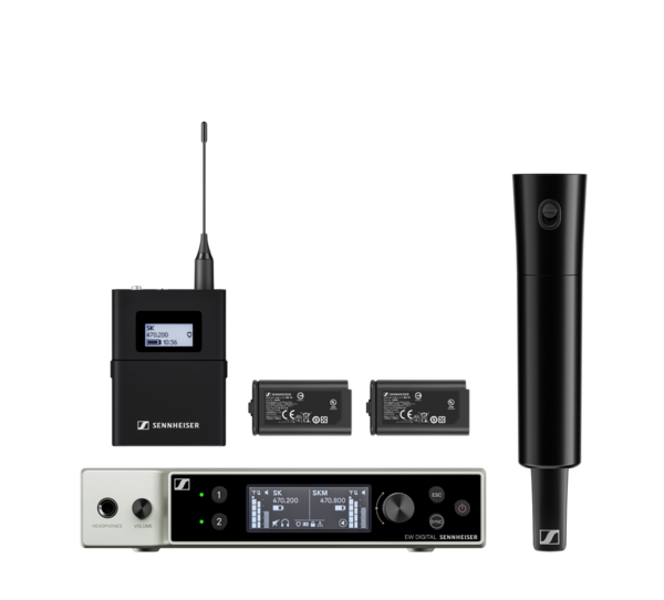 DIGITAL WIRELESS DUAL BASE SYSTEM: DUAL AES NETWORK RECV, HANDHELD BASE(NO CAPSULE) BODYPACK(NO LAV)