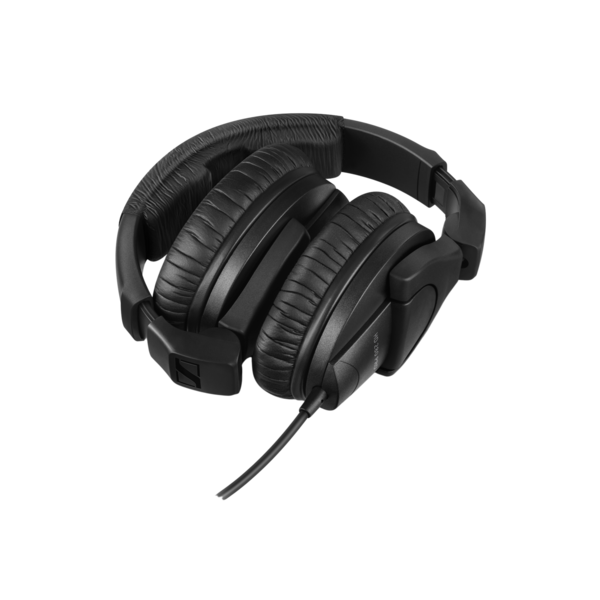 CLOSED, AROUND-THE-EAR COLLAPSABLE PROFESSIONAL MONITORING  HEADPHONES, BLACK