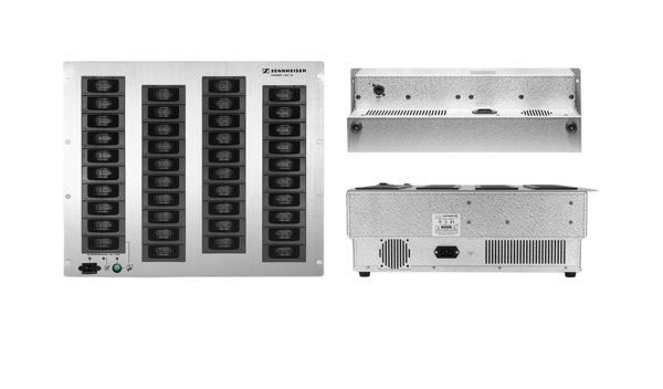 RACK-MOUNTABLE CHARGER FOR (40) HDE2020-D-II OR EK2020-D-II RECEIVERS. INCLUDES CC2021