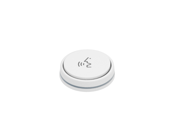 TABLE-MOUNTED BUTTON, 5-PIN XLR-M, WHITE