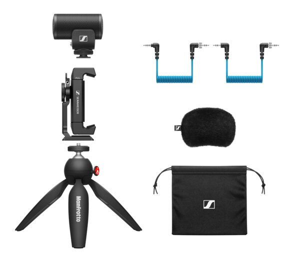 COMPACT ON-CAMERA SHOTGUN MICROPHONE KIT (SUPERCARDIOID, CONDENSER).