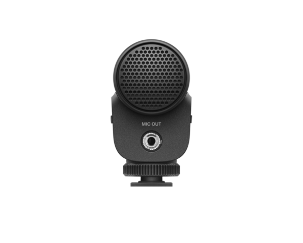 SMALL SHOTGUN MICROPHONE FOR CAMERAS WITH A LIGHTING SHOE MOUNT AND EXTERNAL MICROPHONE INPUT