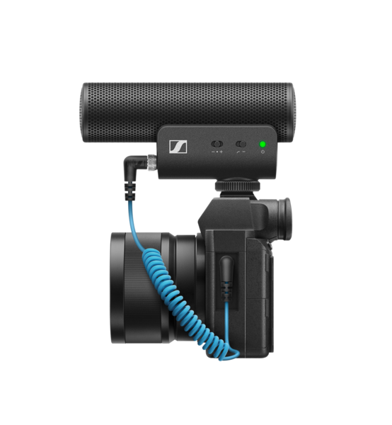 SMALL SHOTGUN MICROPHONE FOR CAMERAS WITH A LIGHTING SHOE MOUNT AND EXTERNAL MICROPHONE INPUT