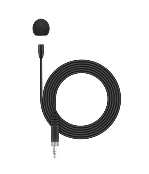 BLACK LAPEL MICROPHONE (OMNIDIRECTIONAL, PRE-POLARIZED CONDENSER) FOR XS & EW WIRELESS BODYPACKS