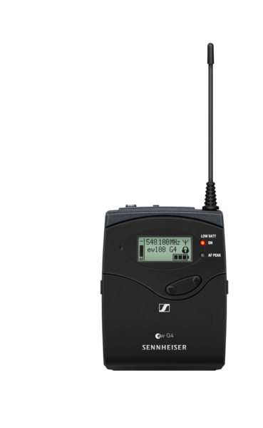 BODYPACK TRANSMITTER WITH 1/8" AUDIO INPUT SOCKET (EW CONNECTOR), FREQUENCY RANGE: G (566 - 608 MHZ)
