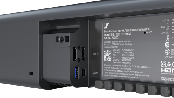 TEAMCONNECT BAR M ALL-IN-ONE AUDIO AND VIDEO CONFERENCING DEVICE FOR MID-SIZED MEETING ROOMS AND COL