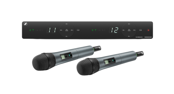 WIRELESS DUAL VOCAL SYSTEM (2)SKM825-XSW HANDHELD TRANSMITTERS (CARDIOID, DYNAMIC 835) W/MUTE SWITCH