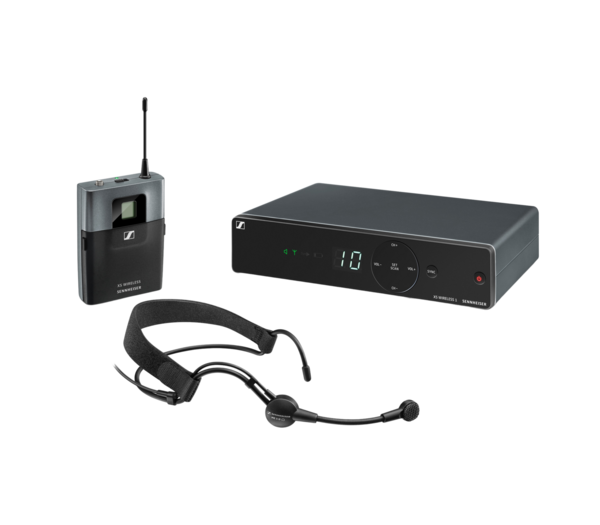 XSW WIRELESS HEADWORN MIC SYSTEM WITH 1X EM XSW 1 RECEIVER, SK XSW BODYPACK, ME 3-II HEADSET MIC
