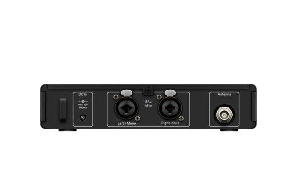 SINGLE HALF-RACK STEREO UHF TRANSMITTER, RUGGED METAL HOUSING – PART OF THE XS WIRELESS IEM SERIES.