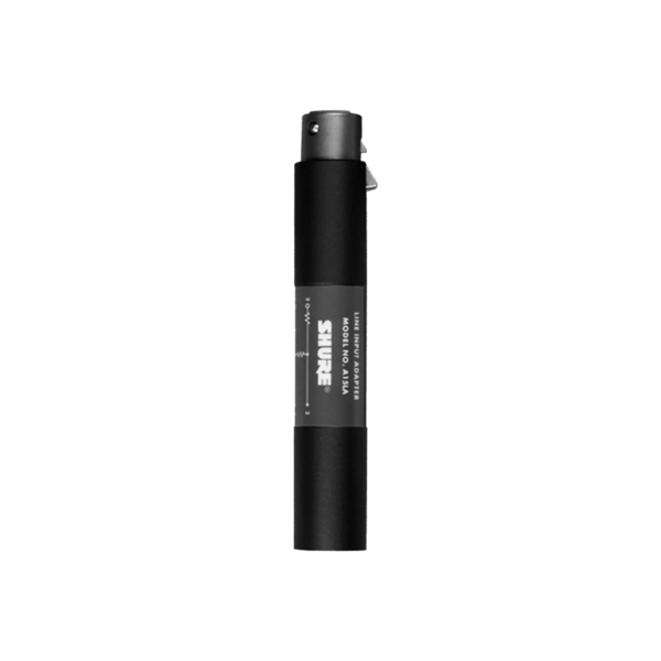 LINE ADAPTER–CONVERTS BALANCED LINE LEVEL SIGNALS TO MICROPHONE LEVEL (50DB ATTENUATION)
