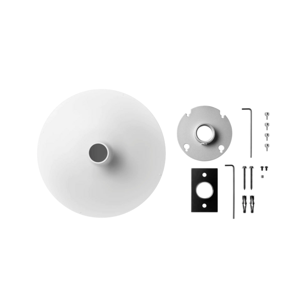1.5IN POLE MOUNT KIT, ROUND, WHITE COVER (POLE NOT INCLUDED) FOR MXA