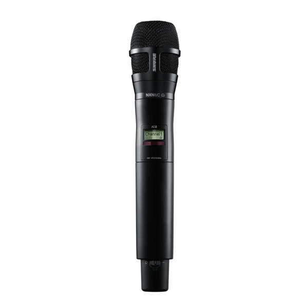 AXIENT DIGITAL HANDHELD TRANSMITTER WITH NEXADYNE 8/C CARDIOID DYNAMIC MICROPHONE CAPSULE, BLACK