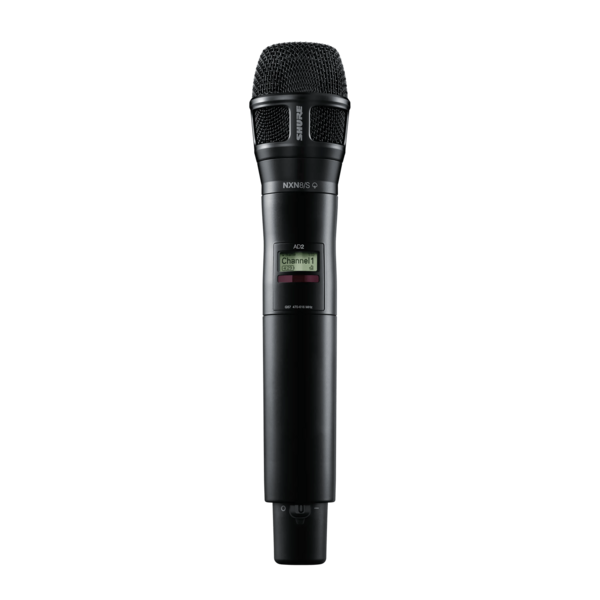 AXIENT DIGITAL AD2 HANDHELD TRANSMITTER WITH NEXADYNE 8/S SUPERCARDIOID DYNAMIC MICROPHONE, BLACK