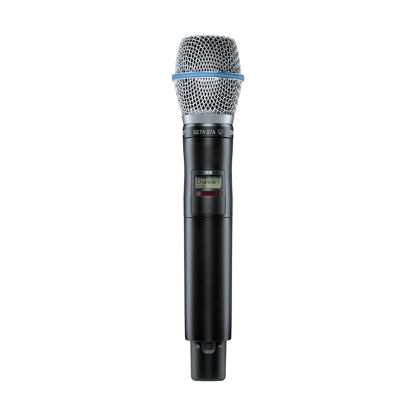 HANDHELD TRANSMITTER WITH BETA87A MIC HEAD, 470-608 MHZ