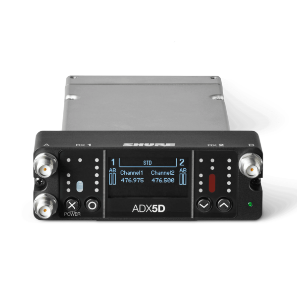 DUAL CHANNEL PORTABLE RECEIVER, SLOT-MOUNT,   470-636MHZ