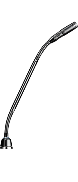10" SHOCK-MOUNTED GOOSENECK, GREEN/RED LED RING AT BOTTOM, LESS PREAMP, DUAL FLEX, SUPERCARDIOID