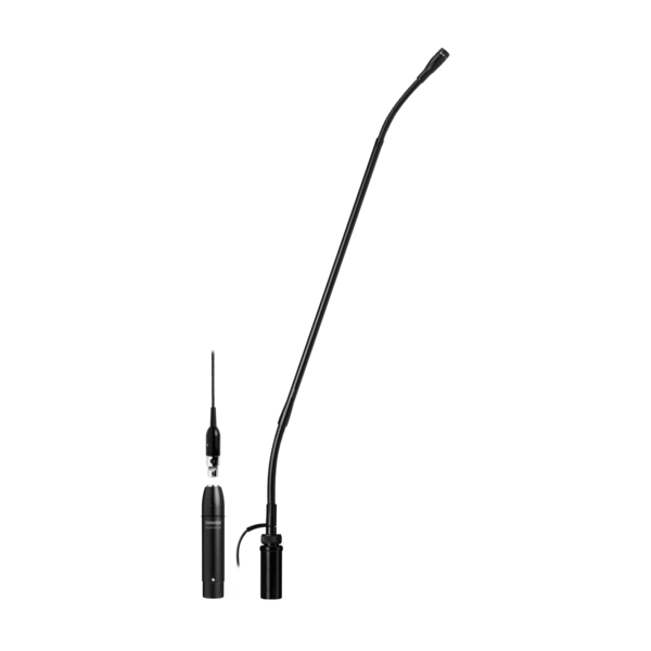 NO CARTRIDGE-18IN GOOSENECK CONDENSER MICROPHONE, SHOCK MOUNT, FLANGE MOUNT, 10 SIDE-EXIT