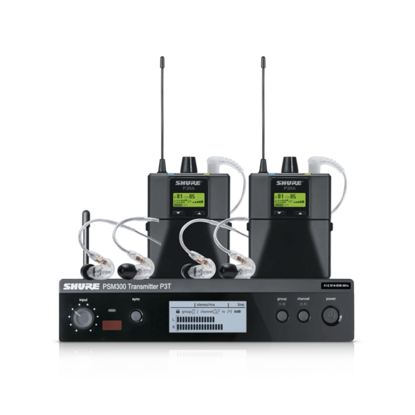 TWIN PACK IN-EAR MONITORING SYSTEM INCL TRANSMITTER, 2 RECEIVERS WITH 2 - SE215 EARBUDS