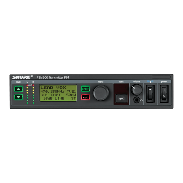 PSM  900 TRANSMITTER HALF-RACK, WIRELESS TRANSMITTER WITH THE P9RA+ BODYPACK RECEIVER