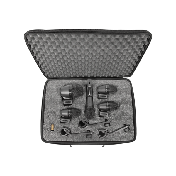 5-PIECE DRUM MIC KIT INCLUDING 1-PGA52, 3-PGA56, 1-PGA57, 1-A25D STAND ADAPTER,