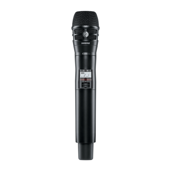 QLX-D DIGITAL HANDHELD WIRELESS TRANSMITTER WITH BLACK KSM8 MIC / HANDHELD MIC COMPONENT ONLY