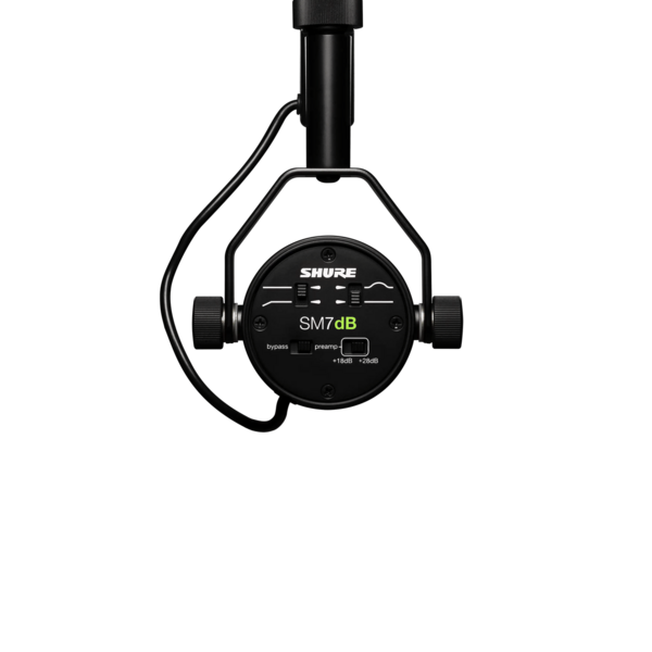 SM7B DYNAMIC VOCAL MICROPHONE WITH BUILT-IN PREAMP PROVIDING UP TO +28DB OF GAIN