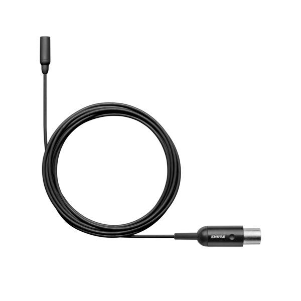 TWINPLEX SUBMINIATURE OMNIDIRECTIONAL LAVALIER, WITH MTQG CONNECTOR, BLACK WITH ACCESSORIES KIT