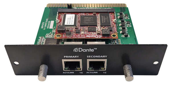 M-800DT DANTE MODULE,AUDIO OVER ETHERNET CONNECTION BETWEEN UP TO 16 M-8080D MATRIX MIXER SYSTEMS