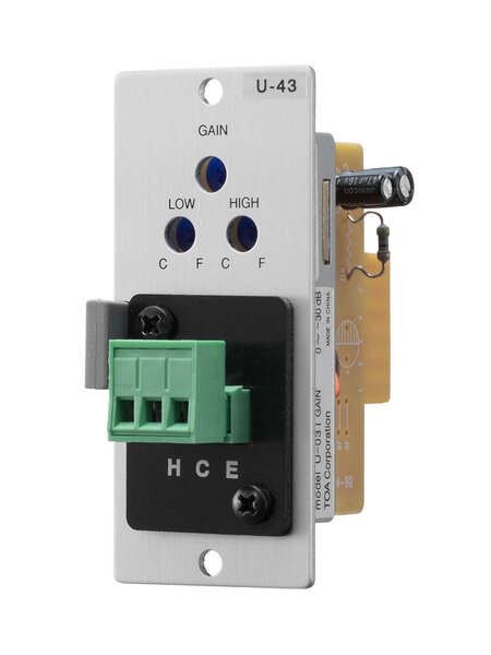 LINE INPUT MODULE- LO/HI-CUT FILTERS- REMOVABLE TERMINAL BLOCK WITH MUTE-SEND