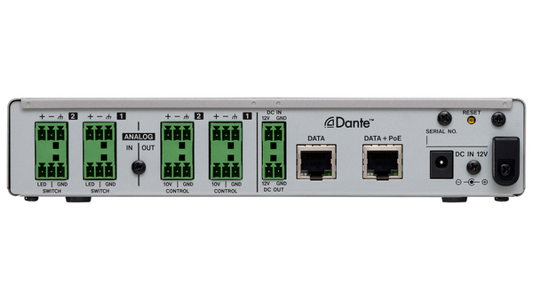 2 MIC/LINE INPUT- 2 LINE OUTPUT DANTE CONVERTER EUROBLOCK