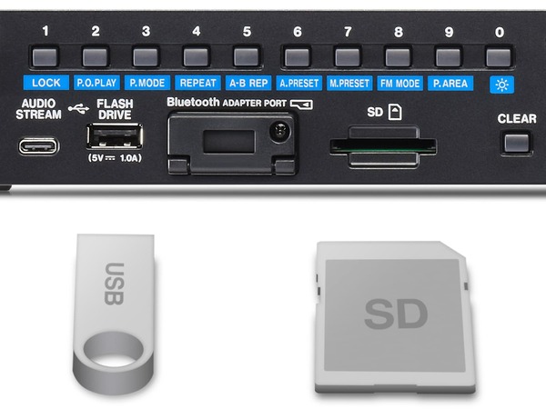 RACKMOUNT SD CARD/USB PLAYER WITH FM TUNER, PITCH CONTROL, USB DAC - BLUETOOTH OPTIONAL**
