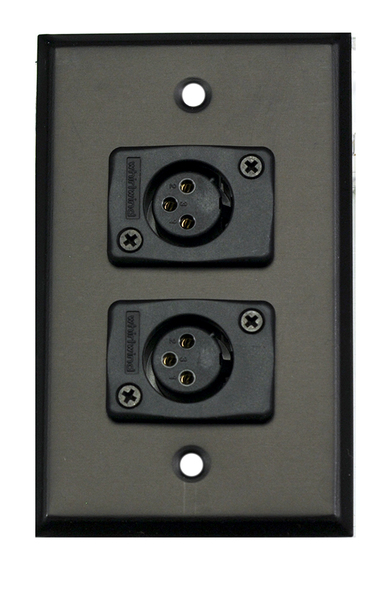 WALLPLATE - 1 GANG, BLACK, 2 WC3FQBK