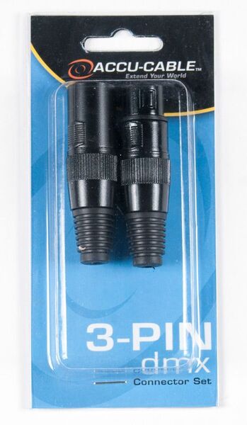 3 PIN DMX CONNECTOR SET: 1MALE 3PDMX & 1 FEMALE 3PDMX