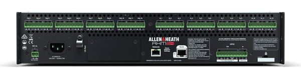 64X64 AUDIO MATRIX PROCESSOR. 12X12 LOCAL ANALOG I/O, UP TO 128X128 AUDIO NETWORKING,