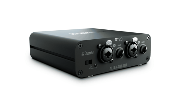 2IN DANTE INPUT EXPANDER WITH DLIVE 96KHZ MIC/LINE INPUTS, POE OR DC, SWITCHABLE 48KHZ / 96KHZ