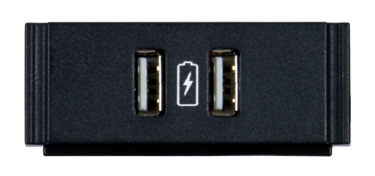 THE HPX-N102-USB, DUAL USB MODULE WITH PRINTED USB SYMBOL PROVIDES A DUAL USB CONNECTION