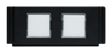 THE HPX-U100-2BTN, 2-BUTTON KEYPAD MODULE WITH LEDS IS A HYDRAPORT MODULE WITH TWO BUTTONS