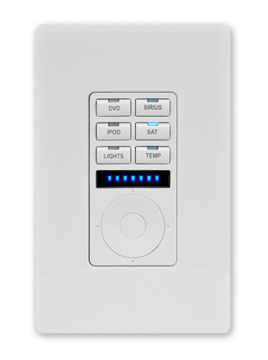 METREAU 6-BUTTON ETHERNET KEYPAD WITH NAVIGATION, INSTALL IN DECORA-STYLE WALLPLATES, BLACK