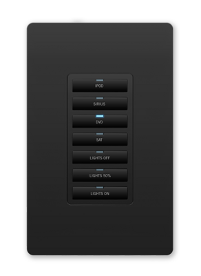 METREAU 7-BUTTON ETHERNET KEYPAD, INSTALL IN DECORA-STYLE WALLPLATES, BLACK
