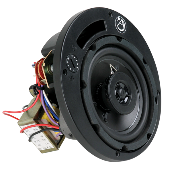 4" COAXIAL CEILING LOUDSPEAKER WITH 70V/100V 16W TRANSFORMER AND 8OHM BYPASS