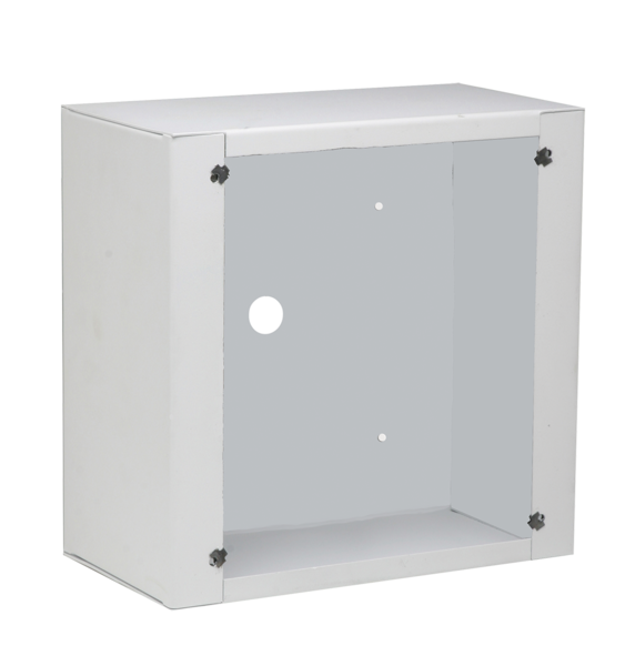 SURFACE MOUNT STRAIGHT ENCLOSURE FOR IP-HVP ONLY, STAINLESS STEEL, WHITE