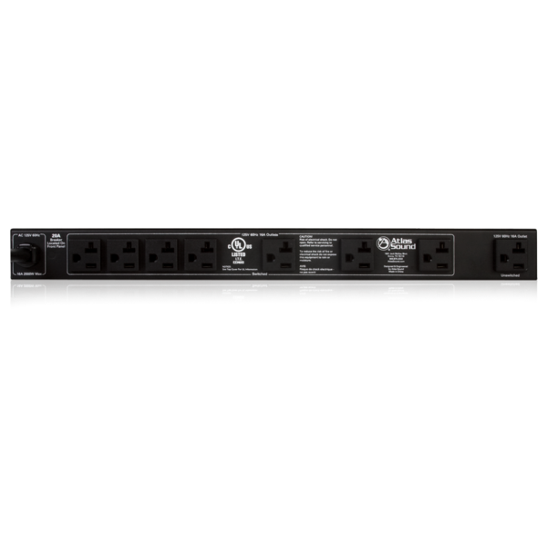 20A RACKMOUNT POWER CONDITIONER & DISTRIBUTION UNIT WITH 9 TOTAL OUTLETS - 1 FRONT, 8 REAR