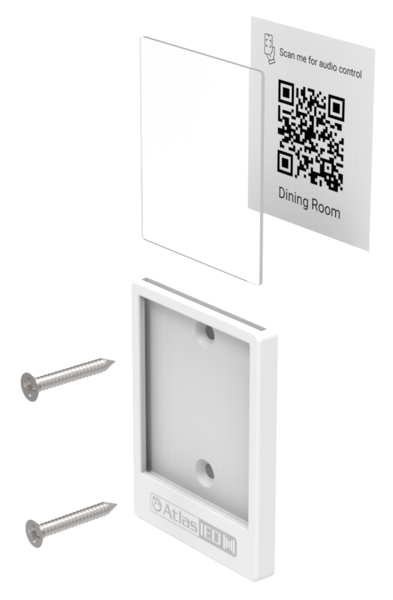 ATMOSPHERE QR CODE HOLDER FOR VIRTUAL WALL CONTROLLER / SCREW TO WALL OR USE TAPE /  PACK OF 5